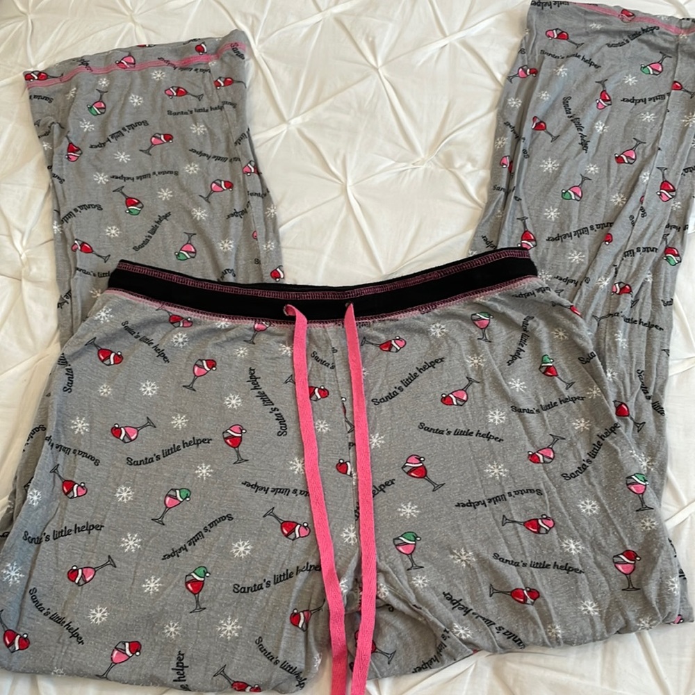Cute Santa theme pajama bottoms